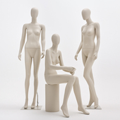 高档服装 店女模特展示架全身哑白肤色坐模婚纱假人偶橱窗陈列道具