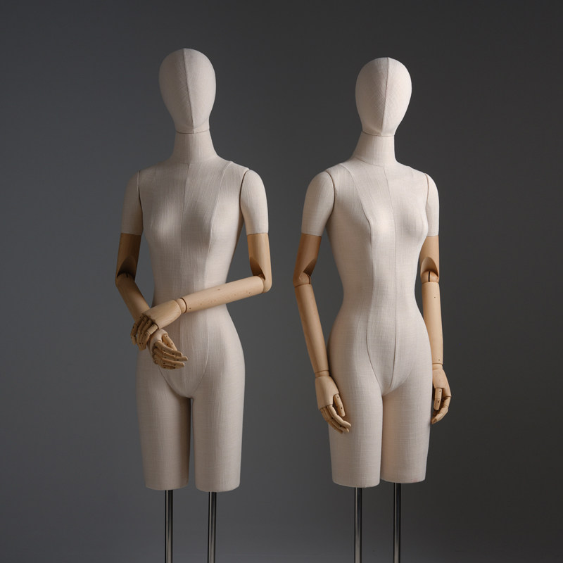 服装店女装模特展示架全身婚纱双腿半身实木手模特假人偶橱窗道具