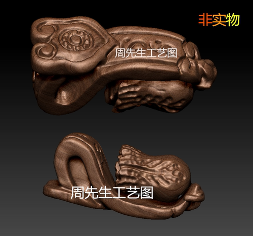 白菜如意三维立体雕刻图圆雕精雕图stl 3d模型 四轴木雕 百财 721