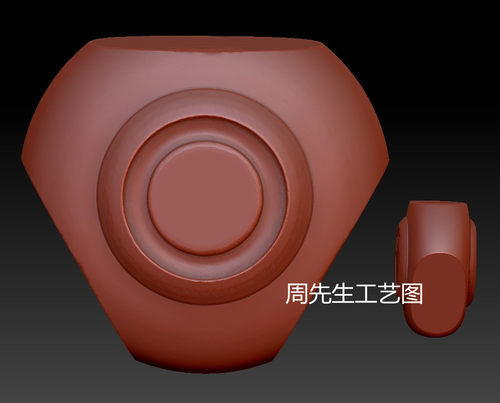 三角背云配饰三维立体圆雕图纸stl文件手串配件雕刻机3d模型 Q501