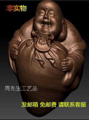 弥勒佛 核雕 圆雕图 三维立体图 STL 精雕图 3D模型 笑佛木雕 112