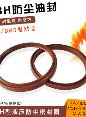 氟橡胶防尘LBH液压油封204/220/230*218/234/244*9.5耐高温密封圈