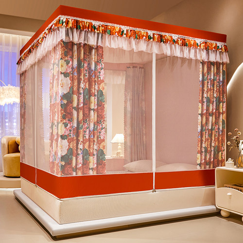 床笠防摔铁拉链坐床工厂通用蚊帐