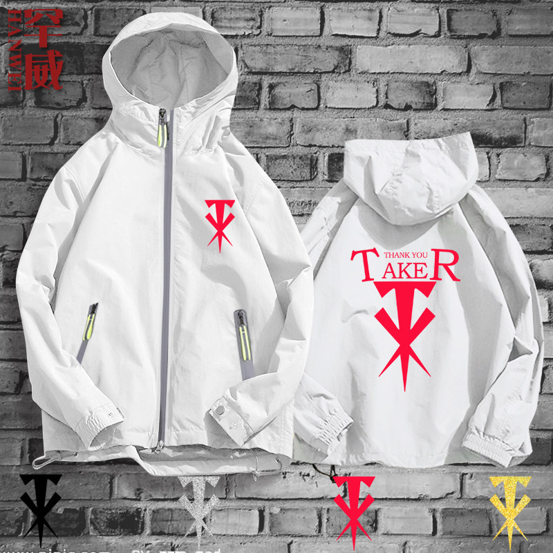 摔跤摔角送葬者the undertaker退役纪念夹克连帽男女外套薄款衣服