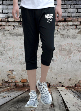 Linkin Park林肯公园音乐摇滚乐队七分裤休闲裤子男女短裤薄7分裤