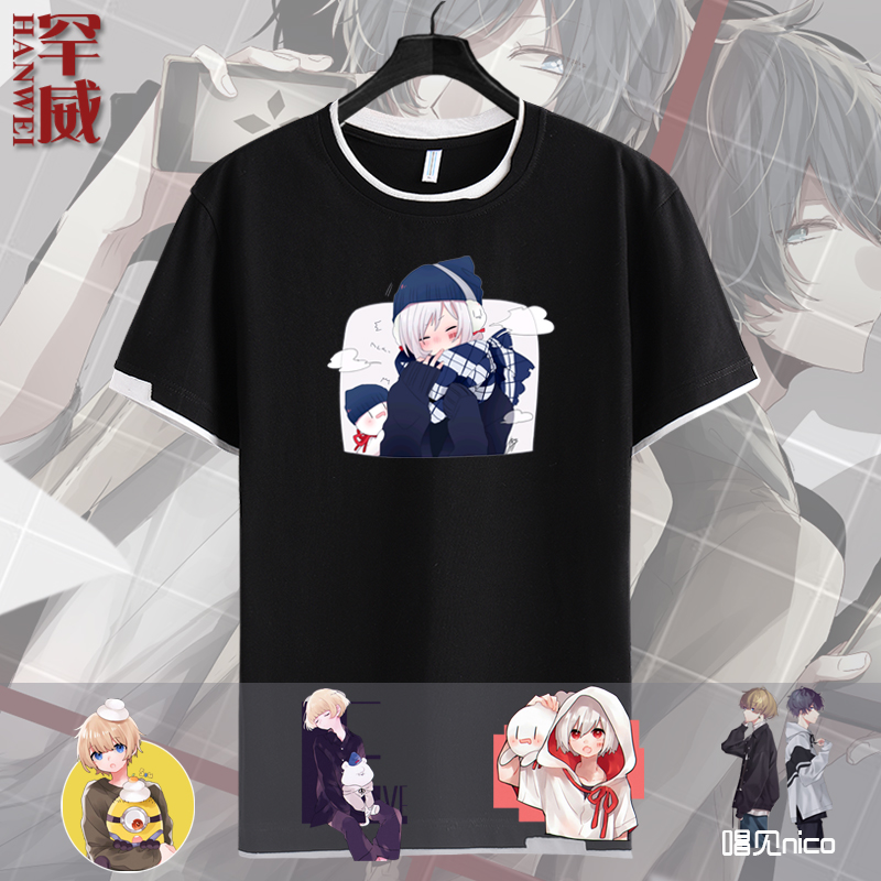 niconico唱见周边男女短袖t恤衫