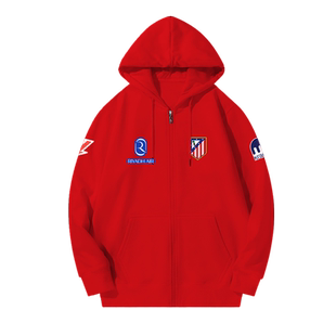 24-25马德里竞技队马竞阿尔瓦雷斯足球衣服开衫卫衣男女连帽外套