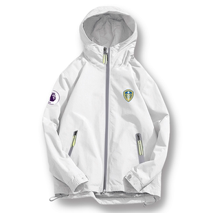 利兹联队服罗德里戈白玫瑰足球迷服连帽夹克男女外套带帽衫球衣服