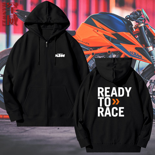 KTM机车摩托车开衫卫衣拉链外套