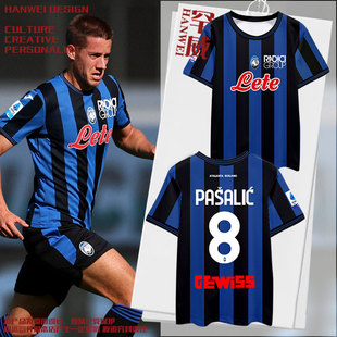 24-25亚特兰大队服足球衣服帕萨利奇速干短袖T恤衫男女冰丝感半袖