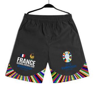 2024欧洲杯德国法国英格兰葡萄牙队速干短裤子男士五分裤休闲中裤