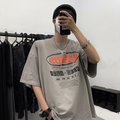 2021 summer Korean ins versatile letter print loose short sleeve T-shirt for men and women