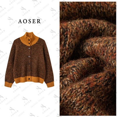 AOSER通勤显瘦宽松针织开衫