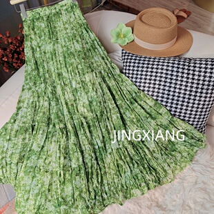 AOSER时尚 高腰A字半身裙2615 百搭显瘦慵懒感碎花女装