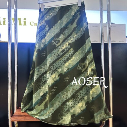 AOSER时尚休闲显瘦A字印花半身裙