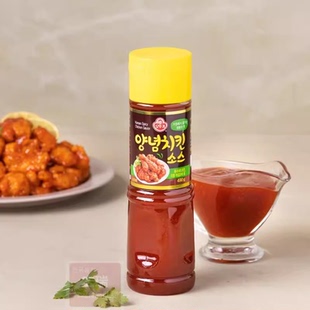 韩国进口不倒翁韩式 甜辣琥珀炸鸡酱490g薯条酱料烤肉烧烤蘸酱瓶装