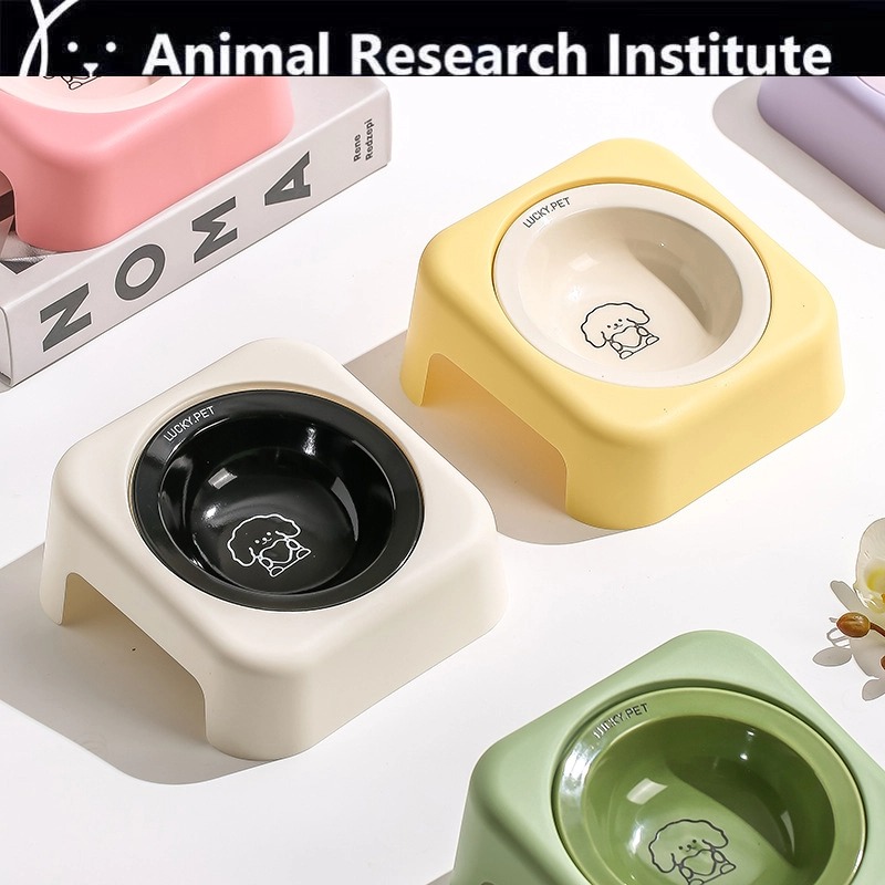 韩国陶瓷可爱卡通猫咪护颈粮水碗