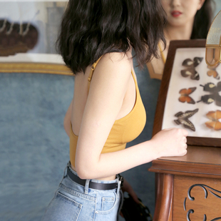 柔软海绵吊带~三色基础女款夏季透气舒适内搭瑜伽打底内衣小背心