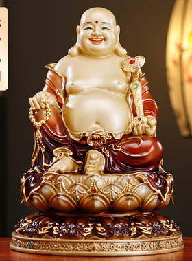 弥勒佛佛像供奉大肚笑佛摆件招财