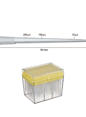 Watson 120-801CS 250ul加长盒装吸头,带刻度,灭菌,PC盒,灭菌,PC盒 96支/盒
