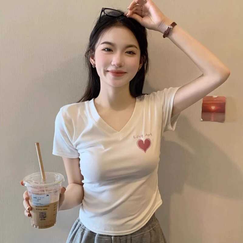 新款正肩修身显瘦夏季美式复古
