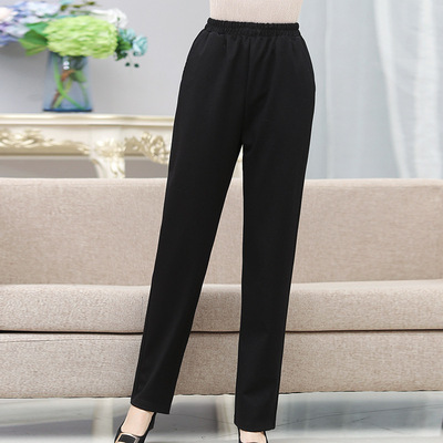 加肥加大码松紧腰胖太太裤子