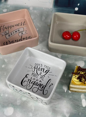 出口陶瓷primitives by kathy蛋糕烘焙舒芙蕾4寸方形烤盘家用餐具