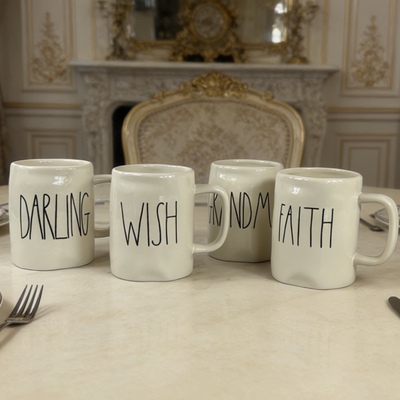 出口尾单不规则字母浮雕陶瓷马克杯500ml情侣北欧风杯子咖啡茶杯
