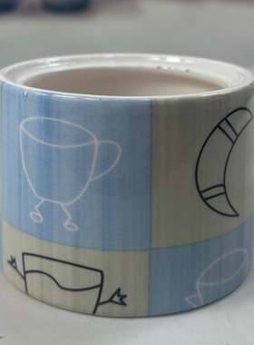 瑕疵特价出口陶瓷浮雕做旧花器花盆欧式绿植多肉家居用品装饰品