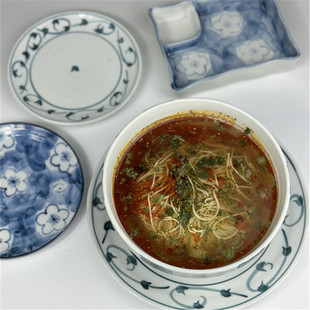 瑕疵特价 外贸陶瓷手绘日式沙拉碗点心盘蘸料盘平盘餐具家居厨房