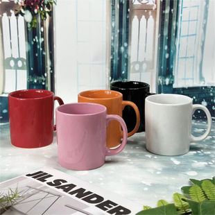外贸陶瓷马克龙色釉下彩情侣水杯马克杯牛奶茶杯咖啡杯家用餐具