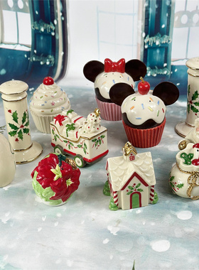 lenox外贸陶瓷圣诞节蛋糕调料瓶