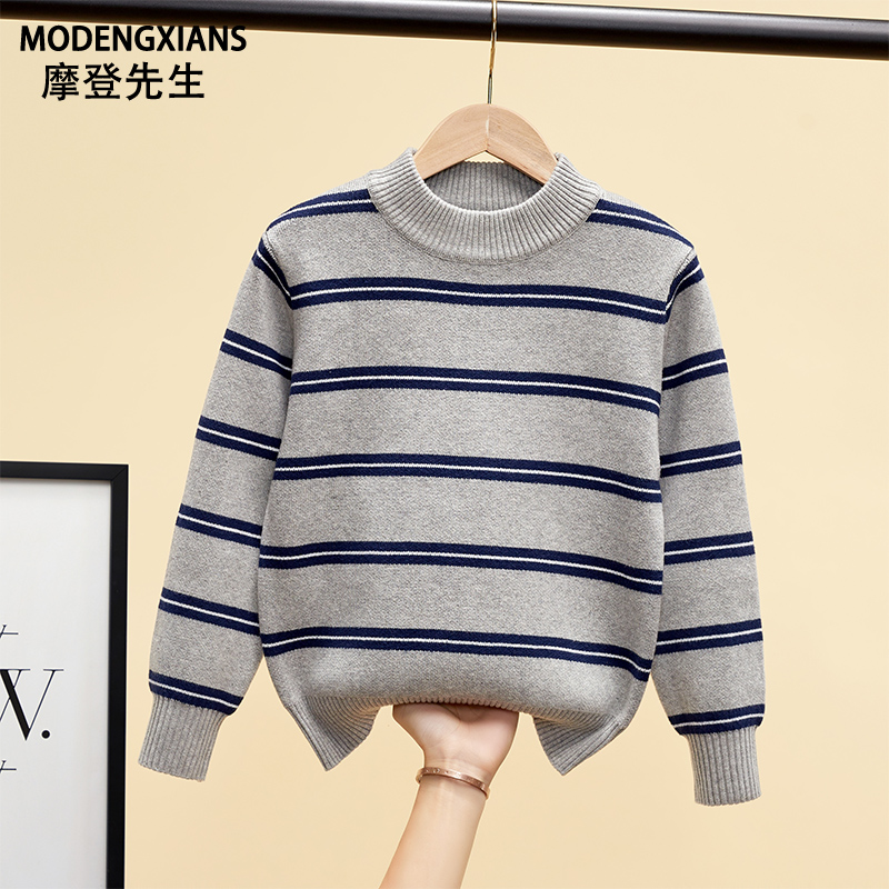 男童毛衣纯棉中大童男孩