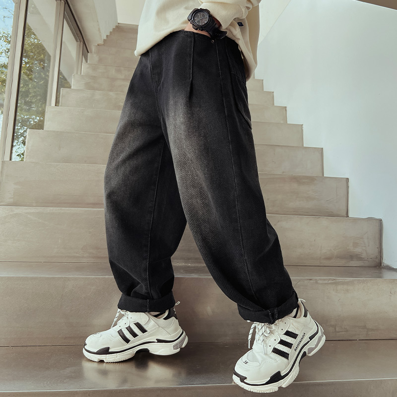 男童牛仔裤帅气时髦春秋