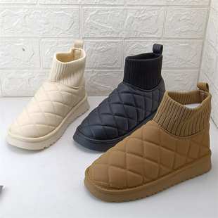 孤品女鞋 3535码 加绒加厚保暖短靴特价 福利雪地靴日常百搭冬季 小码