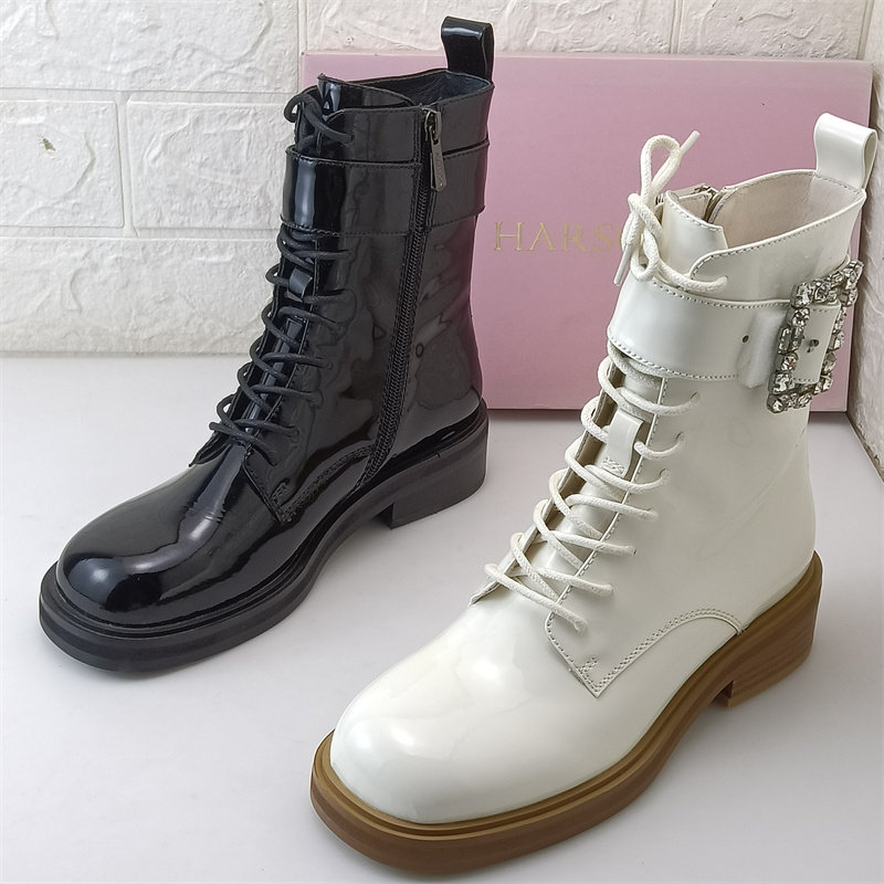 哈森女士真皮短靴商场尾单撤柜断码处理牛漆皮低跟单里马丁靴女鞋,女鞋,马丁靴,淘宝优惠券,粉丝福利购,淘宝优惠卷