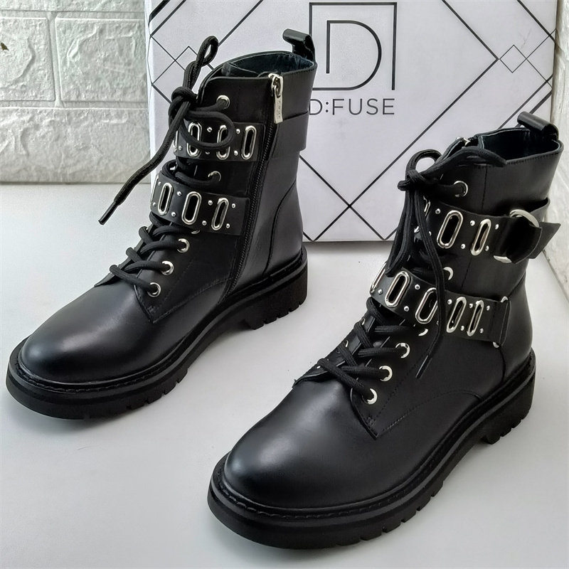 迪芙斯女士真皮秋冬季短靴低跟牛皮马丁靴特价捡漏日常百搭女鞋子,女鞋,马丁靴,淘宝优惠券,粉丝福利购,淘宝优惠卷