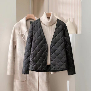 2025年新款白鸭绒大衣内胆外穿小个子羽绒服短款冬季保暖外套