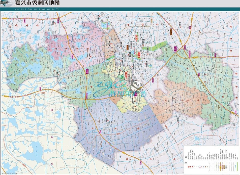 嘉兴市秀洲区地图交通河流水系卫星旅游地形政区高清电子版定制