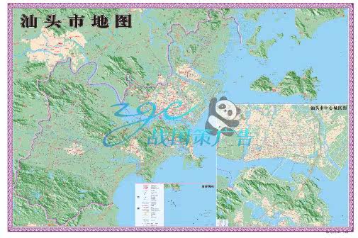 汕头市地图交通河流水系卫星旅游地形地势政区划高清电子版定制