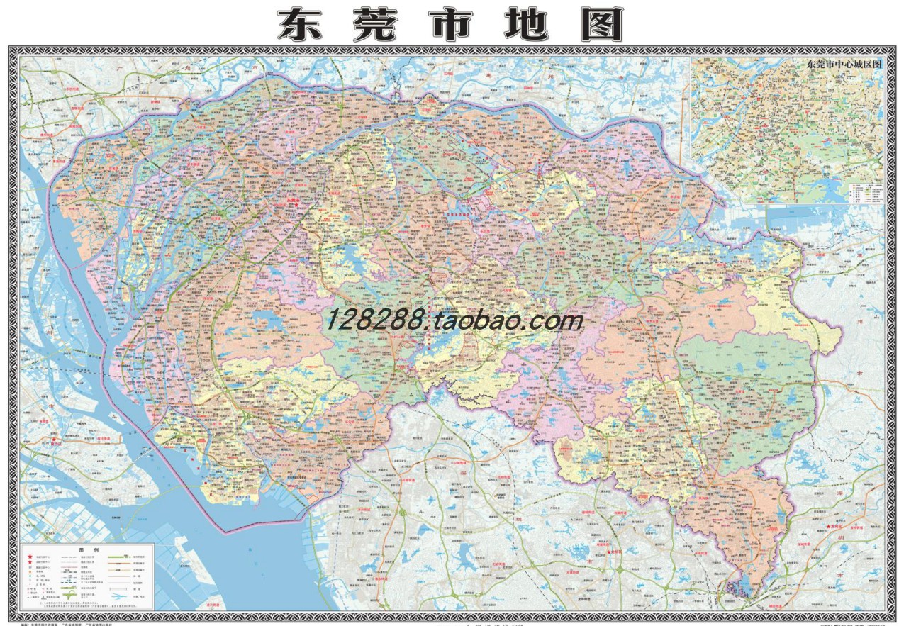 广东省东莞市地图政区河流水系地形卫星房产城区交通