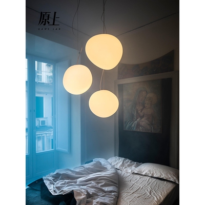 意大利Foscarini北欧极简餐厅玻璃吊灯创意卧室挑空楼梯鹅卵石灯