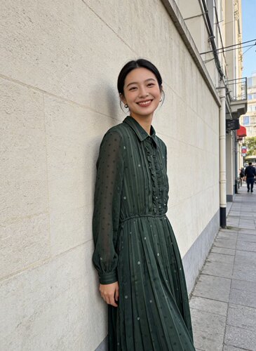【商场同款】禾女装2026春季新款及膝连衣裙