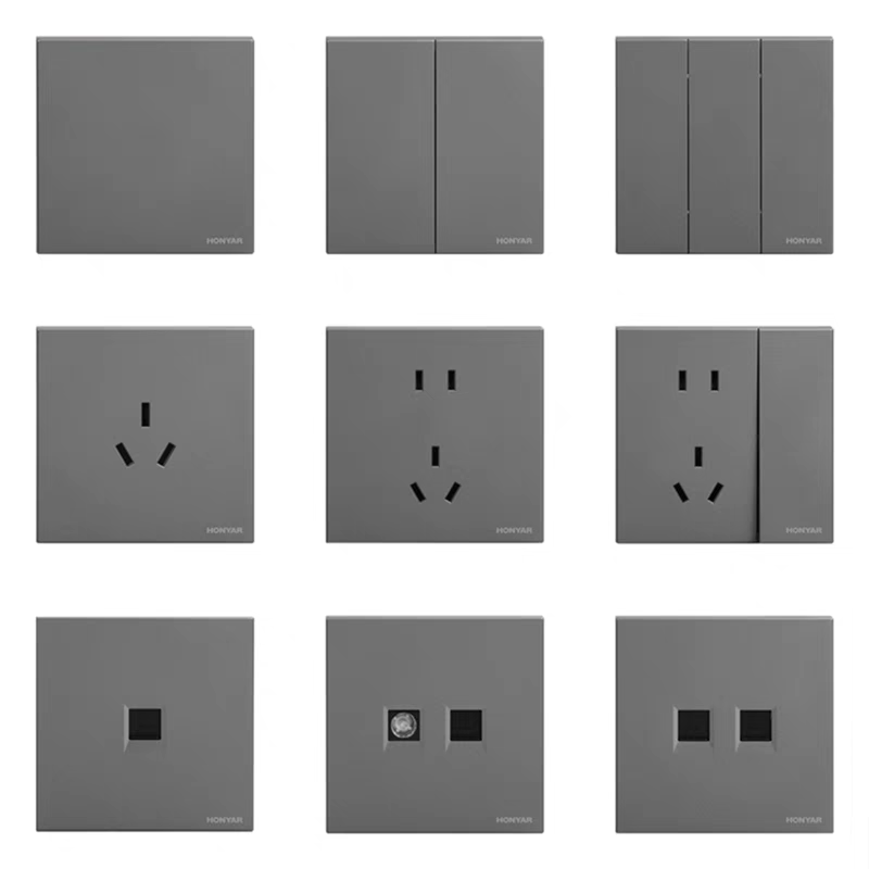 鸿雁L3开关插座一二三开单联双控五孔空调16A电视话电脑插座面板,电子/电工,开关插座套装,淘宝优惠券,粉丝福利购,淘宝优惠卷