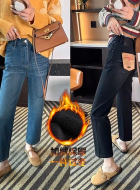 德绒法棍裤！四面弹秋冬新款小个子女弹力直筒裤显瘦八九分法棍裤