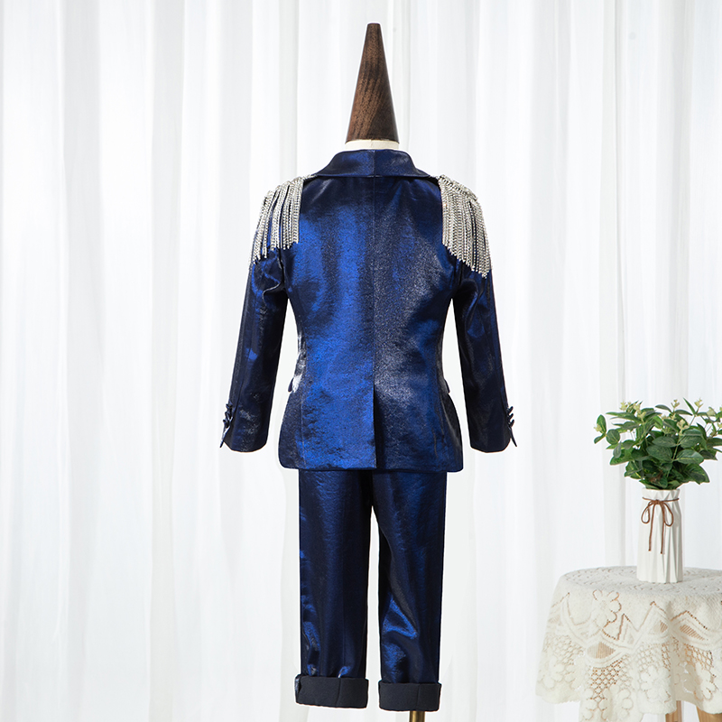 男童西装套装儿童礼服男孩模特走秀小西服中大童主持人钢琴演出服