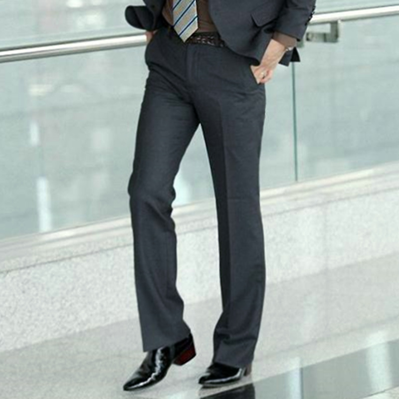 時尚休閑微喇叭褲男英倫商務修身闊腳西褲男式垂感免燙直筒長褲子在類目 男裝, 休閒褲中 - 來自Buy2taobao.com提供專業的淘寶代購服務