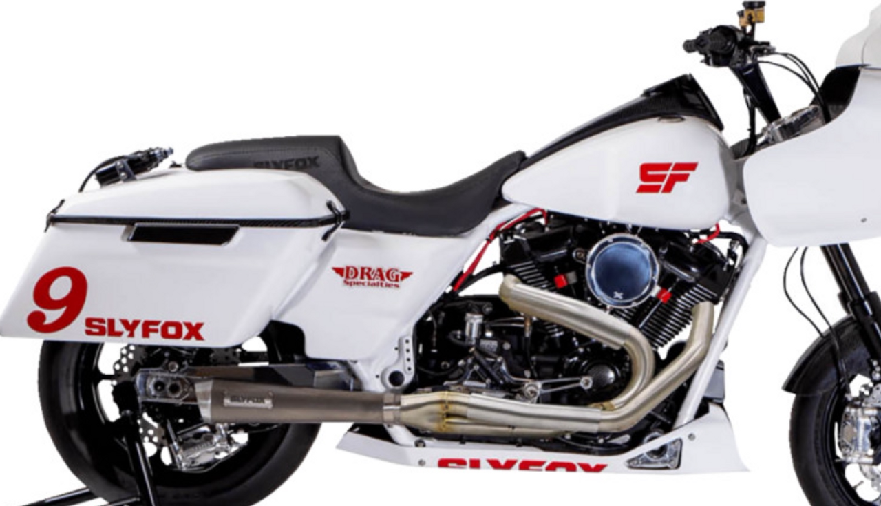 哈雷改装排气2-1竞技全段中置脚踏旅行系列街道公路至尊滑翔cvo