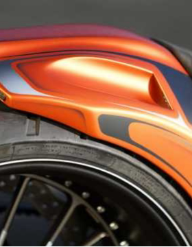 哈雷18年款软尾肥仔突破者改装德国THUNDE BIKE 240-260 GP后泥瓦