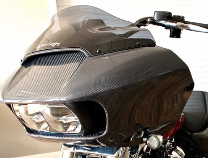 哈雷改装公路滑翔碳纤维头罩鲨鱼头 cvo 导流罩 ROAD GLIDE